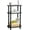 Black, variant on Narrow Side Table, Small End Table with 3-Tier Open Shelf, Slim Bedside Table Nightstand for Small Spaces, Bedroom, Living Room (White)