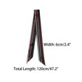 thumbnail image 3 of INSPIRE CHIC Women Striped Skinny Long Scarves, Contrast Color Satin Silky Neck Scarf Neckerchief Ribbon Hair Band 120x6cm/47.2x2.4 inches(LxW) Black, 3 of 6