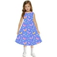 thumbnail image 5 of KkSLirnhs Girls Dresses Size 8 Toddler Kids Cute Flower Print Stretchy Camisole Sleeveless Dress A Line Dress 7 Years Multicolor, 5 of 7