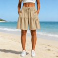 thumbnail image 6 of IMENGL Wide Leg Pants for Women Loose Color Folded Five Finger Trousers Soft Women's Casual Cropped Pant,L-XXXXL, 6 of 7