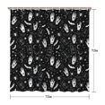 thumbnail image 5 of Hand and Bat Gothic Pattern Modern Waterproof Shower Curtain Set with 12 Hooks, Washable Decorative Bathroom Shower Curtain, 5 of 6