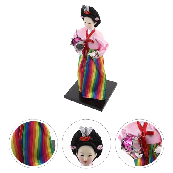 OULII Decorative Hanbok Figure Assorted Color Korean Style Crafts Gift for Piece