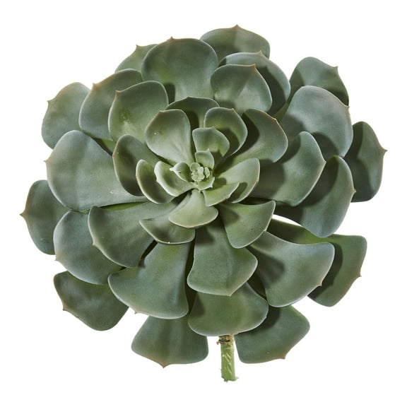 Nearly Natural 13" Giant Echeveria Succulent Pick Artificial Plant (Set of 2), Green