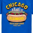 thumbnail image 3 of Instant Message - Chicago Hot Dog Skyline  - Toddler & Youth Short Sleeve Graphic T-Shirt, 3 of 6