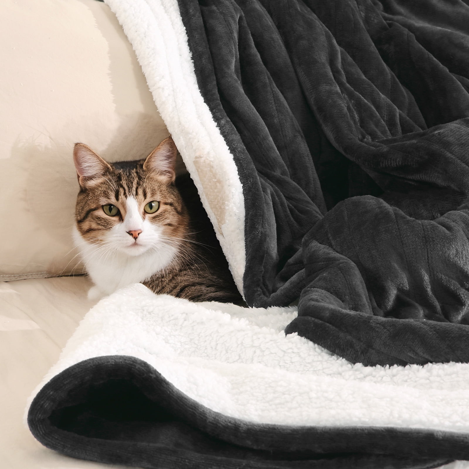 MARNUR Electric Heated Blanket King Size 90''x100'', Fast Heating with Dual Controllers, 10 Heating Levels, 10H Timers, Preheat Function - Dark Gray