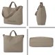 thumbnail image 5 of Bolso de mano Huwzder para mujer, lona gris, 44 x 38 x 14 cm, 0,5 kg, 5 of 7