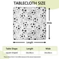 thumbnail image 2 of Gray Soccer Balls Pattern Square Fitted Tablecloth with Elastic Edge,Square Table Cover,Washable Elastic Table Cover for Home Kitchen Party Decor 34"x34", 2 of 6