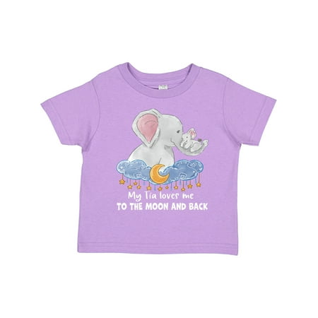 

Inktastic My Tia Loves Me to the Moon and Back Elephant Family Boys or Girls Toddler T-Shirt