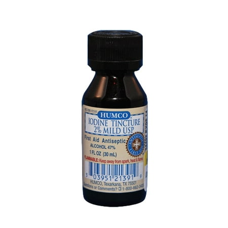 Humco iode Antiseptique 2% Colorant doux Usp - 1 Oz