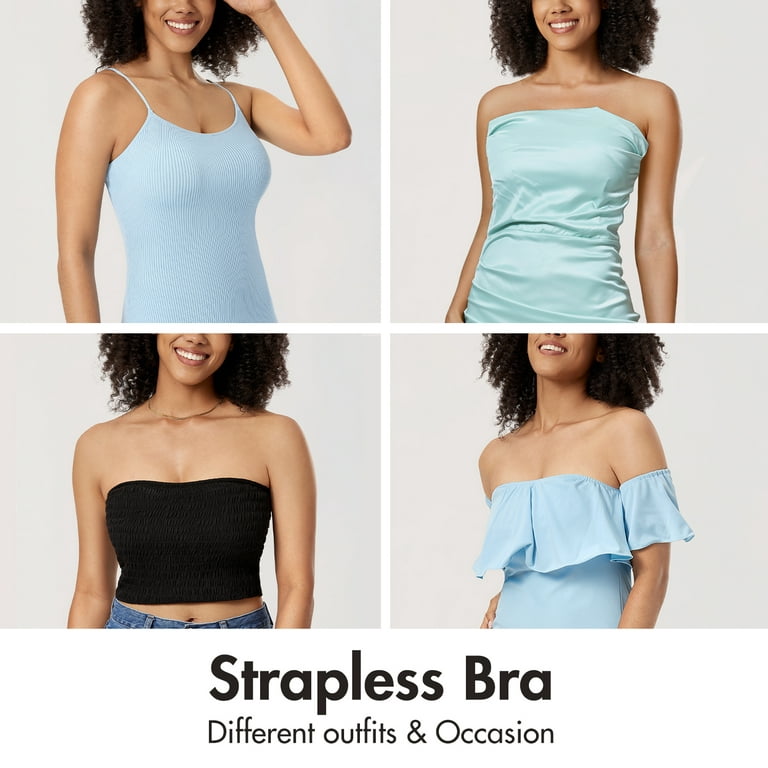 DELIMIRA Women's Underwire Strapless Bra Full Coverage Multiway Bras Plus  Size 