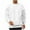 White, variant on Fashion YLSDY Men's Crewneck Solid Color Sweatshirts Long Sleeve Drop Shoulder Sweatshirt Casual Pullover Tops Fall Winter Outfit Black XXL