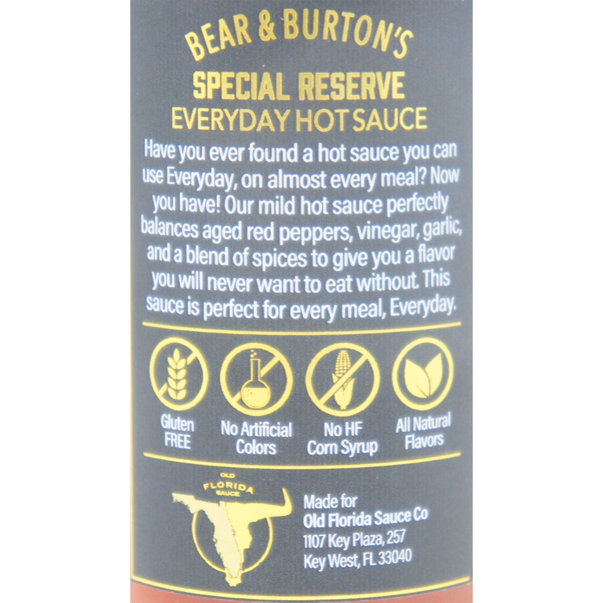 (4 pack) Bear & Burton's Everyday Hot Sauce 5oz Gluten Free All Natural Cayenne Peppers 67203