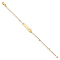 thumbnail image 2 of 14K Yellow Gold Polished Flower with 1 In Extender Children's Id Bracelet, 2 of 3