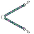 thumbnail image 1 of Buckle-Down Leash Splitter - Floral Burst Turquoise Blues Pinks Yellow Green - 1" Wide - 30" Length, 1 of 1
