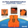thumbnail image 4 of TrailCrest Men's Blaze Orange Deluxe Safety Front Loader Vest, XL, 4 of 7