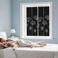 thumbnail image 3 of Black Dandelion Window Privacy Film, Spring Modern Minimalist Country Flower Static Cling UV Sun Blocking Heat Control Window Tint Day and Night, Non-Adhesive One Way Privacy Cover 19.6''x39.3'', 3 of 7