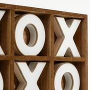 Wood Tic Tac Toe Game Board Tabletop Decor (11.8 x 11.8) - 11.8 x 11.8