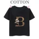 thumbnail image 4 of Camiseta de algodón con letras del alfabeto A a G de Disney Mickey, camisetas informales de moda de verano para niños y niños, camisetas de manga corta con cuello redondo, 4 of 5