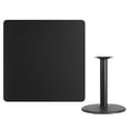 thumbnail image 3 of Emma + Oliver 42" Square Black Laminate Table Top with 24"RD Base, 3 of 3