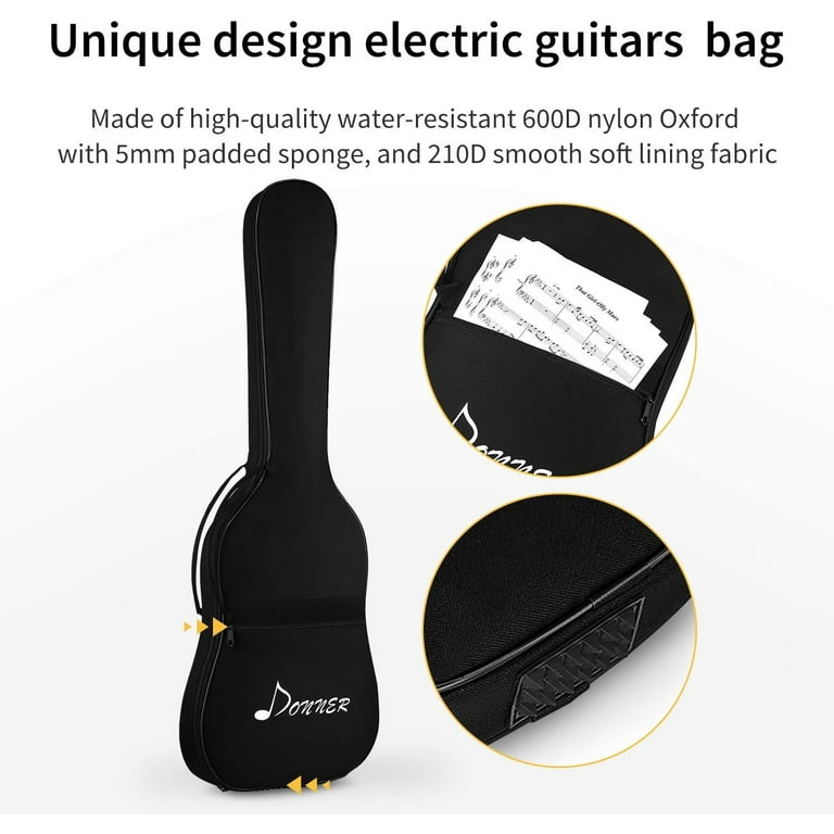 Donner 39 Inch Jazz Electric Guitar TL Thinline F Hole Beginner Full Size  Hollow Guitar with HH Pickups,Bag, Strap, Cable,Sunburst(DJC-1000S)