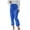 Blue, variant on UJNDER Carnival Women's Sequin Casual Pants Party Fashion High Waist Drawstring Leggings Style Hot Pink XL