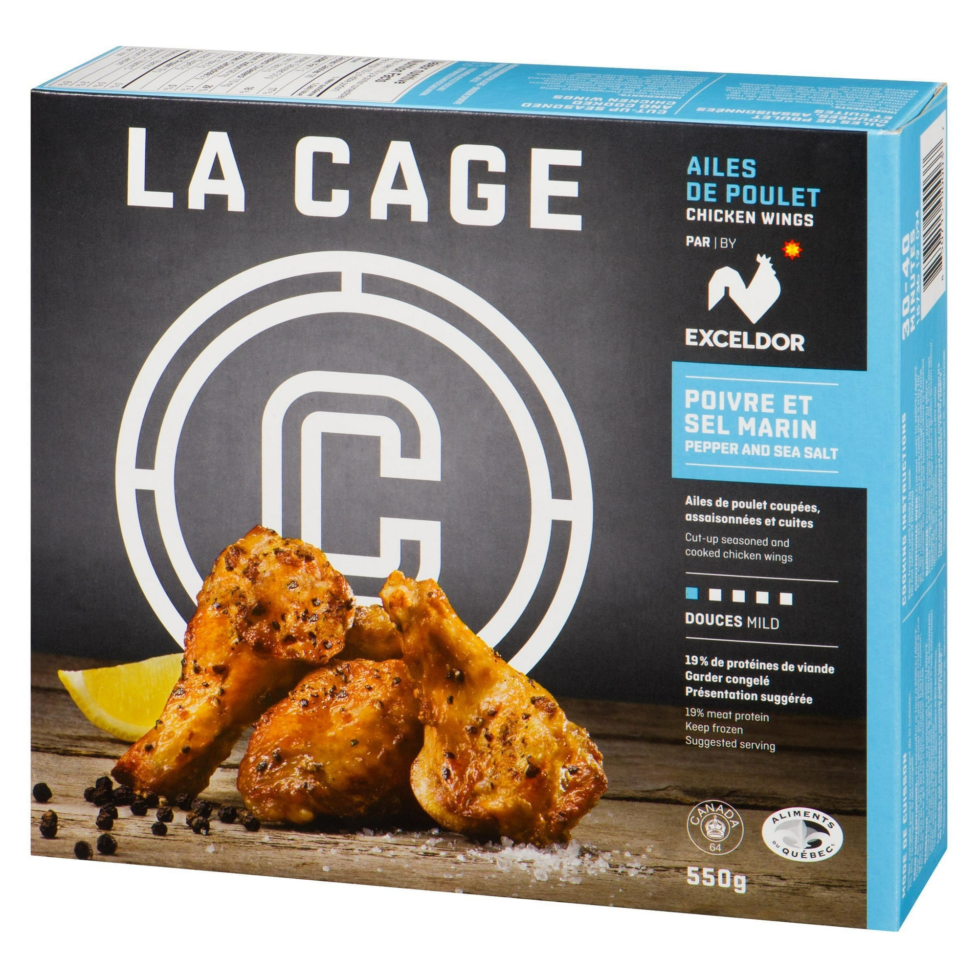 La Cage Pepper & Sea Salt Wings, 550 g