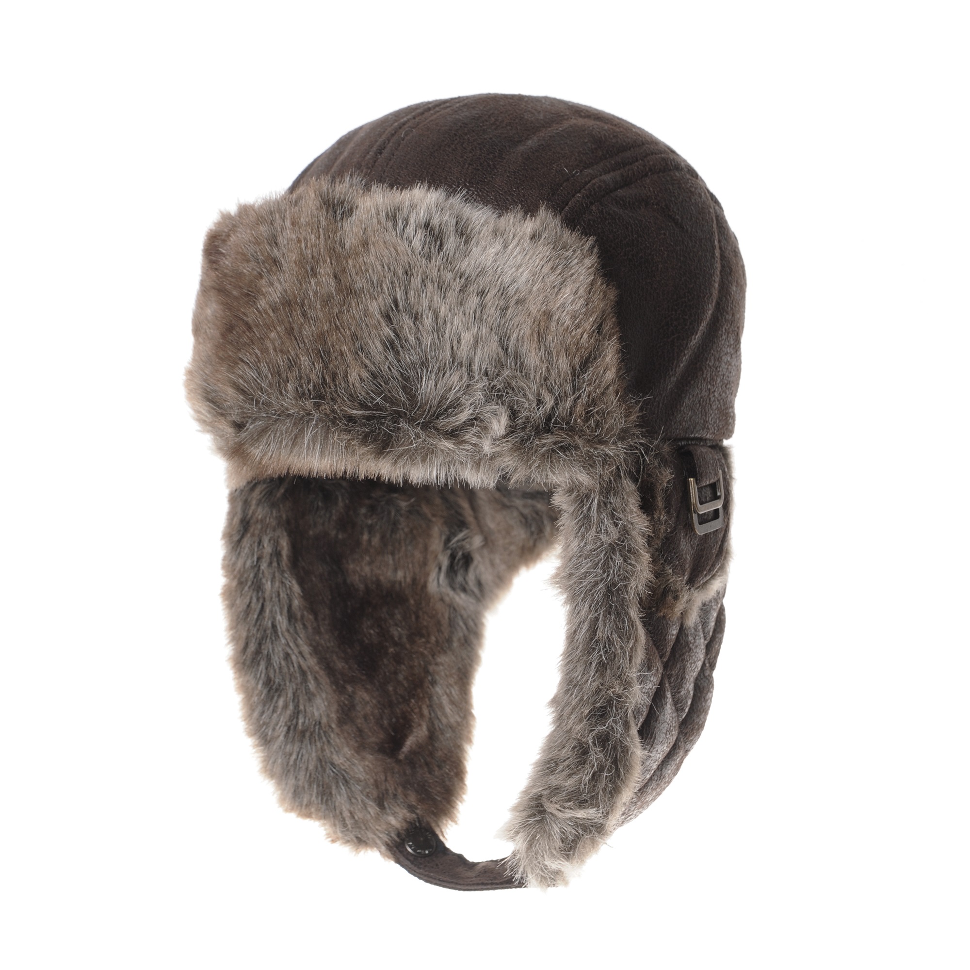 leather flap hat