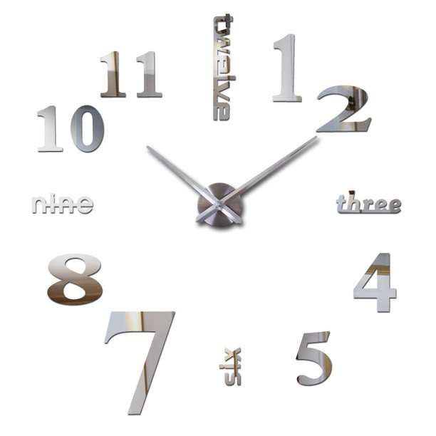 Reloj de pared grande de diseño moderno 2022, relojes de cuarzo 3D DIY, relojes de moda, pegatinas de espejo acrílico, decoración del hogar para sala de estar, Horloge Tan Jianjun unisex