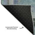 thumbnail image 5 of Addison Rugs Mayfield Premium Machine Washable Transitional Geometric Denim Round Rug, 8' x 8', 5 of 6