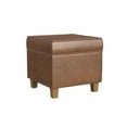 thumbnail image 2 of Cole Classics Square Storage Ottoman with Lift Off Top Brown, 2 of 9