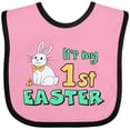 thumbnail image 3 of Inktastic It's My 1st Easter with Cute Chick and Bunny Boys or Girls Baby Bib, 3 of 4