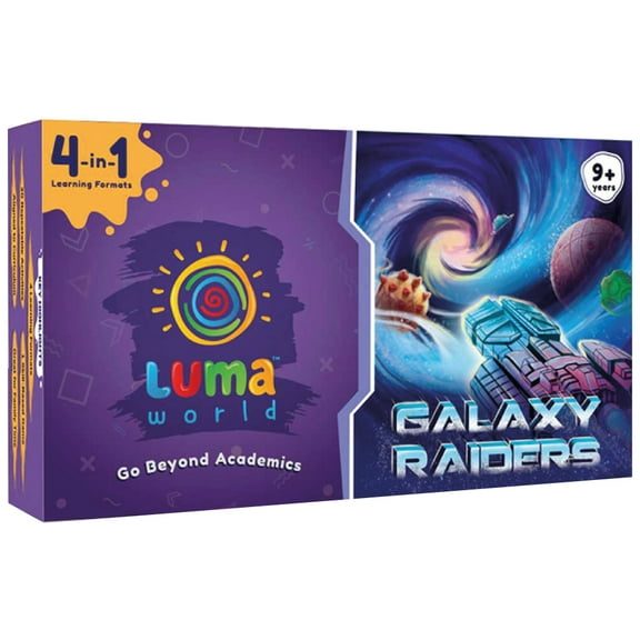 Luma World Galaxy Raiders 4-in-1 Educational Board Game STEM Activity Kit with 300  Hours of Conceptual Activities for Ages 9  Years to Master Numbers, Strategy and Critical Thinking