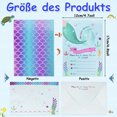 thumbnail image 3 of 12pcs Sparkling Pink Mermaid Party Invitation Card+12 Envelopes, 3 of 7