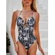 thumbnail image 2 of Xishao Traje de Baño de una Pieza para Mujer Cuello en V Monokini Bañador Negro G Negro G Xishao ropa, 2 of 2