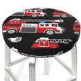 thumbnail image 3 of Fotbe Fire and Rescue Truck Stool Covers Round,Waterproof Round Bar Stool Covers Bar Chair Covers Washable Stool Cushion Slipcover for 12-14 Inch Chair-13 inch, 3 of 7