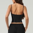 thumbnail image 5 of Warop Womens Square Neck Sports Tank Top, Sleeveless with Dual Thin Straps, Cropped Contrast Color Design, Support Activewear for Athletic Activities and Casual Wear, 5 of 7