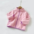 thumbnail image 2 of CYRBOKO Girls Fleece Jackets, Thermal Casual Long Sleeve Zipper Winter Outerwear Pink Size 7-8 T, 2 of 5