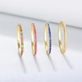 thumbnail image 2 of Colorful Eternity Stackable Sterling Silver Wedding Band, Best Gifts for her, 2 of 9