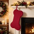 thumbnail image 4 of Dog Christmas Stocking Puppy Santa Hat Cloth Non Woven for Family Holiday Fireplace Tree Wall Door Window Stair Christmas Party Decorations by MPOISVA, 4 of 6