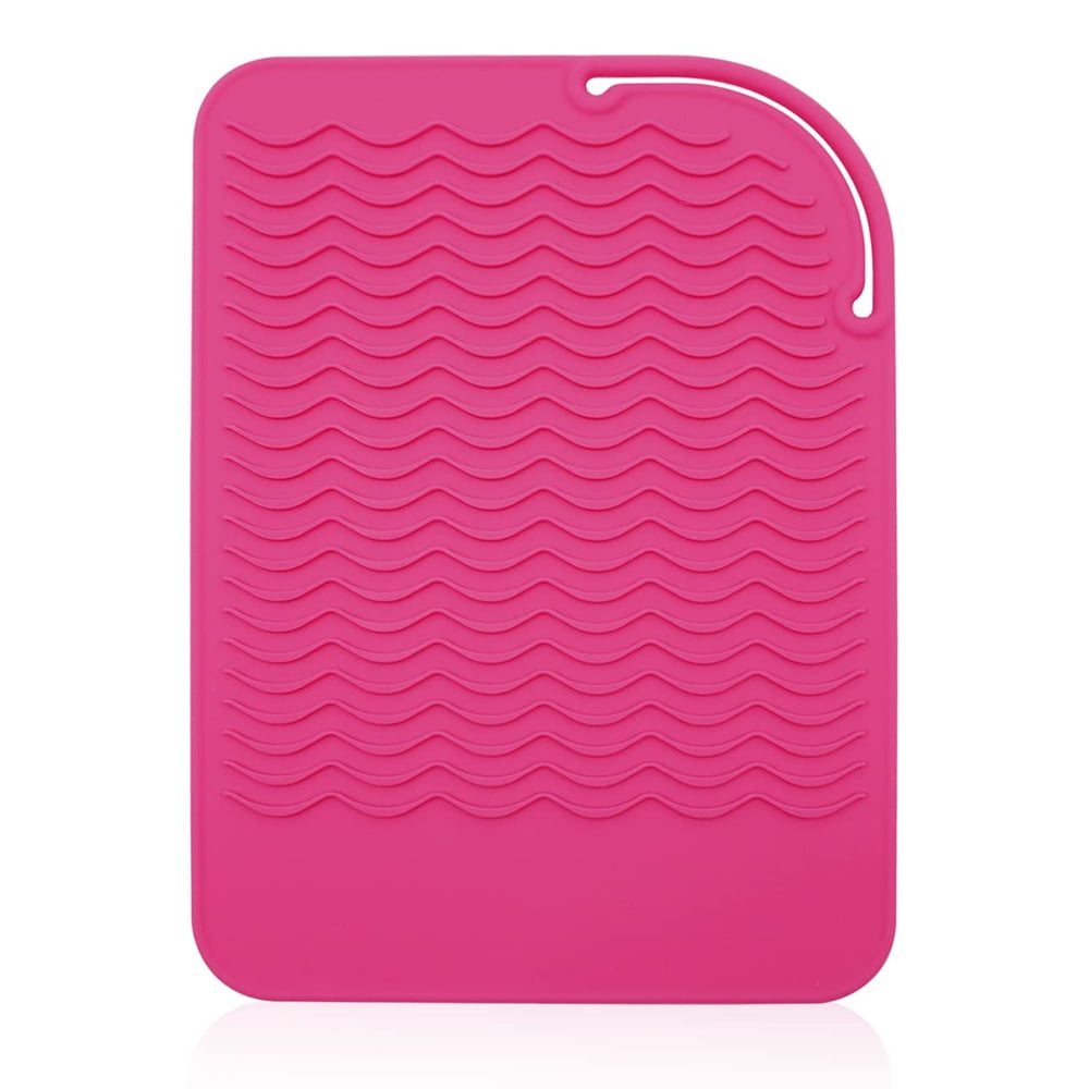 Sohindel Professional Silicone Anti-Heat Pad: Heat Resistant Mat for Hair Styling Tools - Pink, Size: One Size