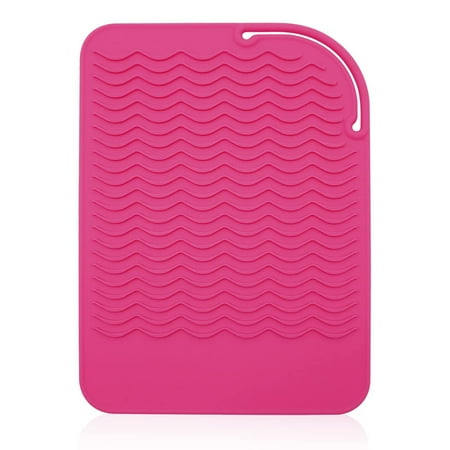 

Heat Resistant Silicone Mat Pouches for Flat Iron Curling Iron Straightener Hot Hair Tools Pink F64195