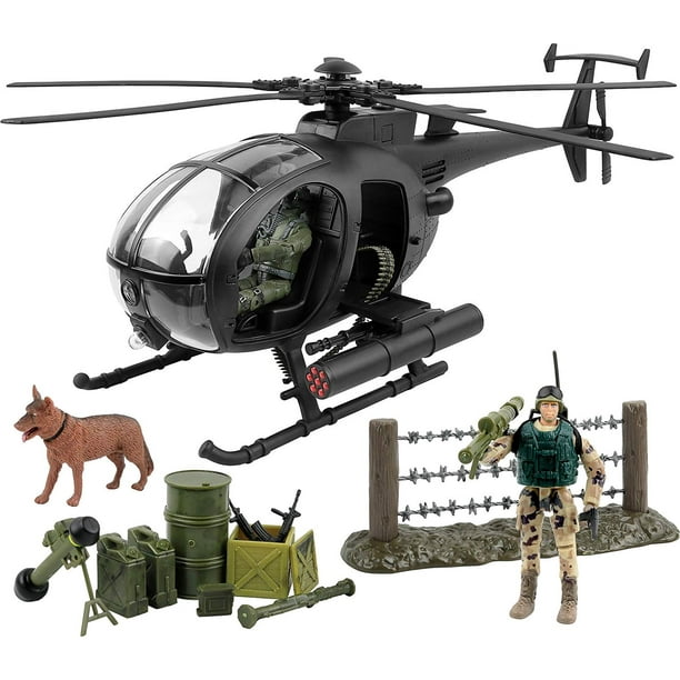 Click N’ Play Military Attack Combat Helicopter 20 Piece Play Set with