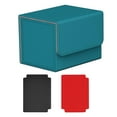 thumbnail image 2 of Estuche para tarjetas con cierre magnético, capacidad para 100 tarjetas, pasatiempos de juguete para tarjetas de recolección resistentes Azul, 2 of 8