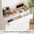 thumbnail image 5 of 70" Tall Kitchen Pantry Cabinet, Freestanding Kitchen Storage Cabinet with Led Lights and Power Outlets, Wood Cupboard with Microwave Stand for Kitchen, Dining Room, Living Room and Bathroom, 5 of 7