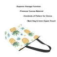 thumbnail image 3 of FORMRS Womens Canvas Tote Bag with Zipper Inner Pocket Shoulder Handbag, Pineapple, 3 of 7