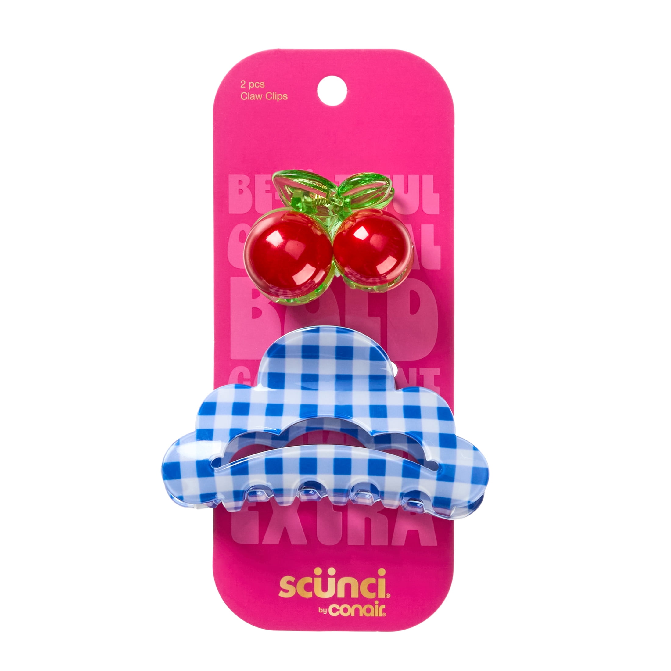 Enchante Small Rhinestone Cherry Claw Hair Clips 4-Pack - Walmart.com