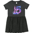 thumbnail image 3 of Inktastic 5th Birthday Mermaid Tail Girls Toddler Dress, 3 of 5