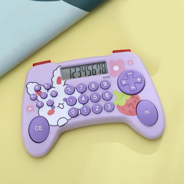 Game-Style Calculator Custom-Shaped Student Exam Handheld Calculator Digital Portable Arithmetic Calculator