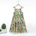 thumbnail image 2 of Agkizg Summer Girls Dresses,Toddler Girls Casual Sundress,Children's Summer Cotton and Silk Camisole Dress for Girls On Beach Vacation Floral Dress Loose Fitting Flowy Beach Dress, 2 of 3