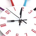 thumbnail image 3 of Kitchen Clock Mirror Effect Spoon Fork Cutlery Design Removable 3D Sticker Home Decor, 3 of 4